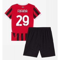 AC Milan Youssouf Fofana #29 Hemmaställ Barn 2024-25 Korta ärmar (+ Korta byxor)